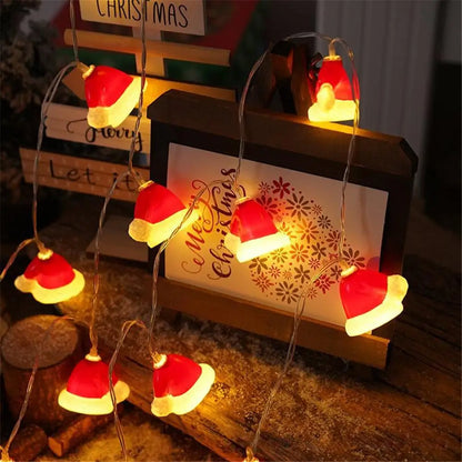 Christmas Light String - Candy, Santa, Snowman & Xmas Tree Ornaments, 2025