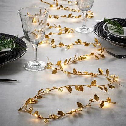 Golden Leaves String Light - Christmas Fairy Lights, Xmas Tree Decor ,2M