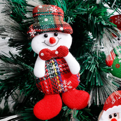 Christmas Plush Doll Ornaments - Santa & Snowman Hanging Pendants, 12/1pcs