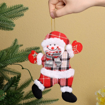Christmas Plush Doll Ornaments - Santa & Snowman Hanging Pendants, 12/1pcs