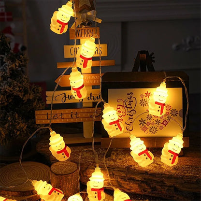 Christmas Light String - Candy, Santa, Snowman & Xmas Tree Ornaments, 2025