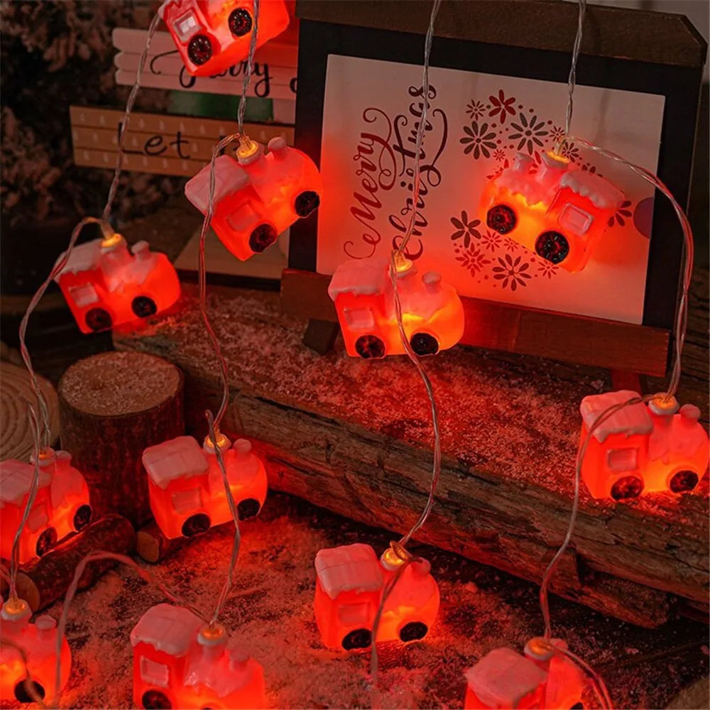 Christmas Light String - Candy, Santa, Snowman & Xmas Tree Ornaments, 2025