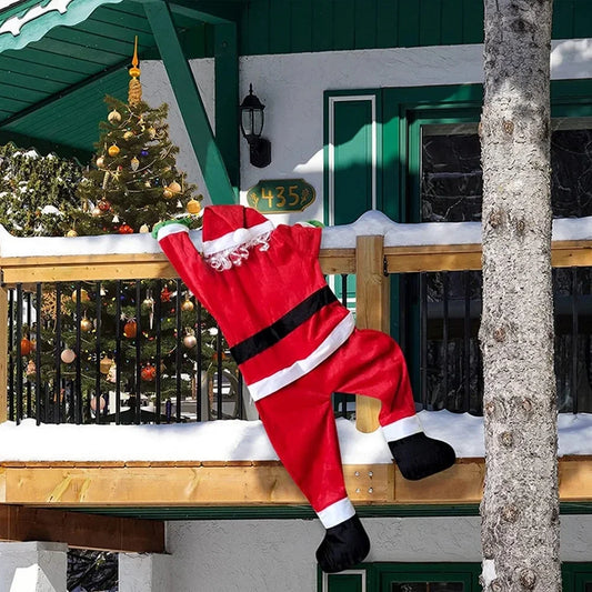 Hanging Santa Claus Plush Suit - Climbing Window, Balcony & Roof Decoration