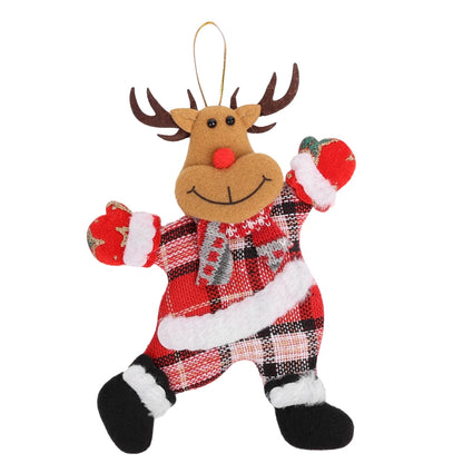 Christmas Plush Doll Ornaments - Santa & Snowman Hanging Pendants, 12/1pcs