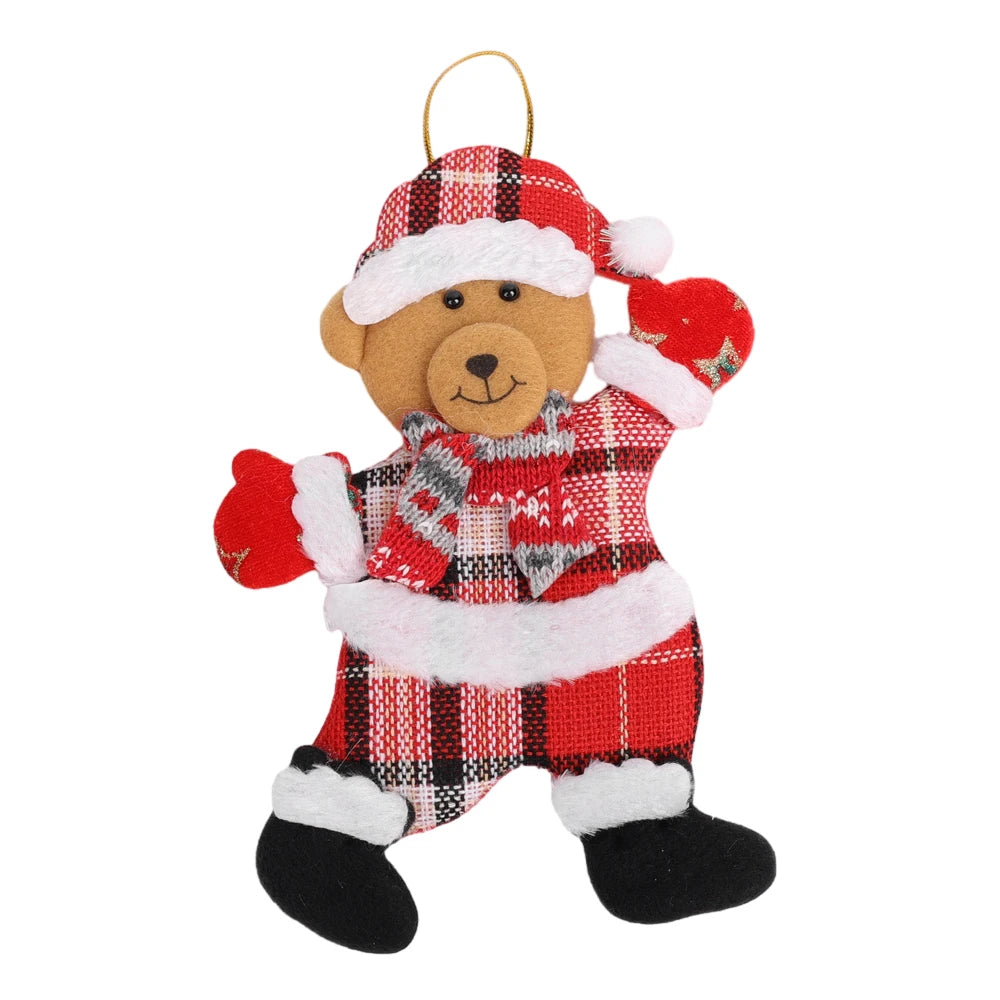 Christmas Plush Doll Ornaments - Santa & Snowman Hanging Pendants, 12/1pcs