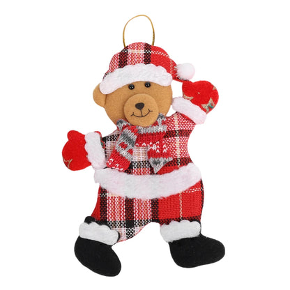 Christmas Plush Doll Ornaments - Santa & Snowman Hanging Pendants, 12/1pcs