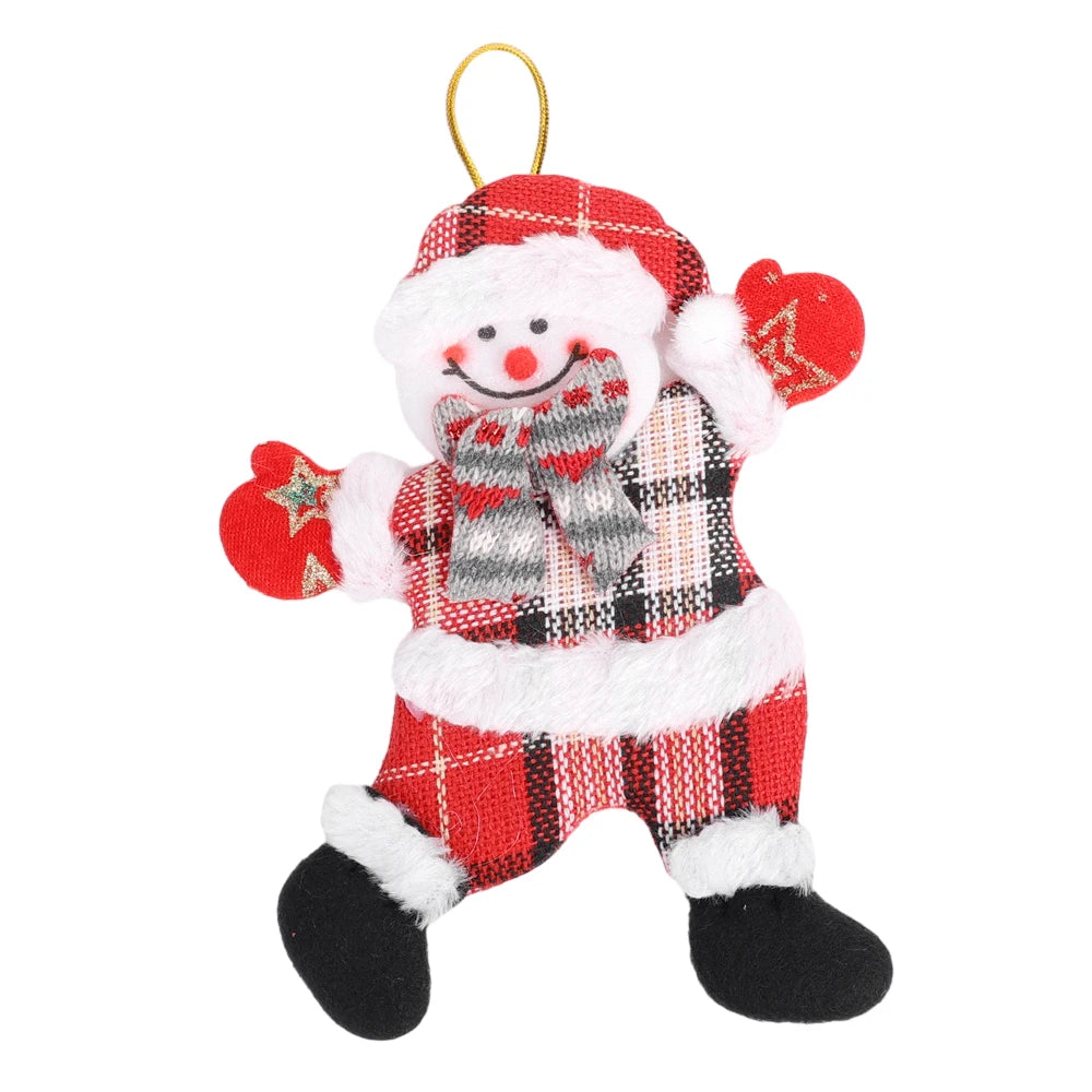 Christmas Plush Doll Ornaments - Santa & Snowman Hanging Pendants, 12/1pcs