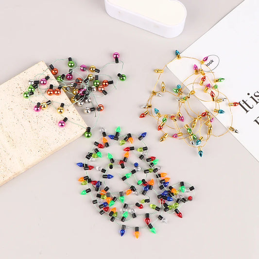 1m String of Fake Light - Christmas DIY Miniature Dollhouse Decor, 1pc