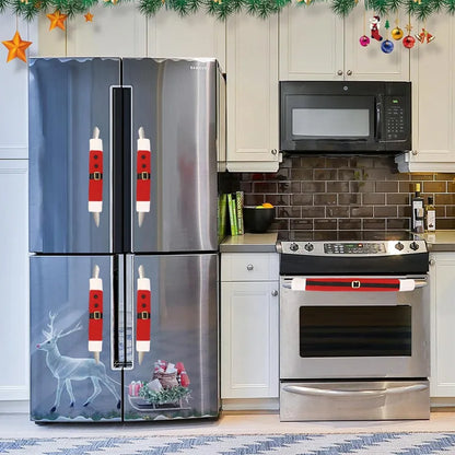 Christmas Plush Refrigerator Handle Covers - Appliance Decor, Navidad 2025