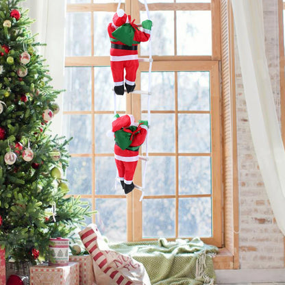 Santa Claus Climbing Ladder Pendant - Merry Christmas Tree Ornament, 2025