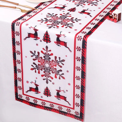 Santa Claus Christmas Table Runner - Xmas Tablecloth, Navidad Decor, 2025